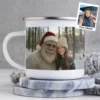 Personalized Yeti Christmas Camping Mug Custom Photo Enamel Mug, Magical Keepsake