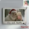 Personalized Yeti Christmas Canvas Custom Photo Art Ready to Hang, Magical Keepsake
