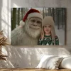 Personalized Yeti Christmas Canvas Custom Photo Art Ready to Hang, Magical Keepsake
