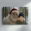 Personalized Yeti Christmas Canvas Custom Photo Art Ready to Hang, Magical Keepsake