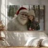 Personalized Yeti Christmas Canvas Custom Photo Art Ready to Hang, Magical Keepsake