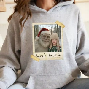 Personalized Yeti Christmas Hoodie Custom Hooded Sweatshirt, Magical Keepsake
