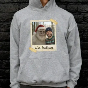 Personalized Yeti Christmas Hoodie Custom Hooded Sweatshirt, Magical Keepsake