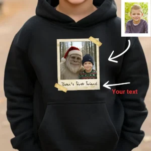 Personalized Yeti Christmas Hoodie Custom Hooded Sweatshirt, Magical Keepsake