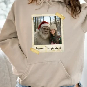 Personalized Yeti Christmas Hoodie Custom Hooded Sweatshirt, Magical Keepsake