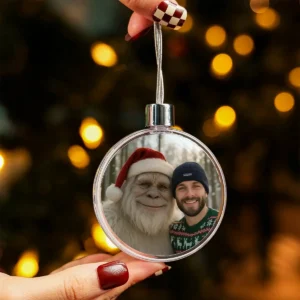 Personalized Yeti Christmas Ornament Custom Photo Decor Gift, Magical Keepsake