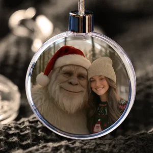 Personalized Yeti Christmas Ornament Custom Photo Decor Gift, Magical Keepsake