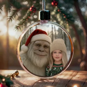 Personalized Yeti Christmas Ornament Custom Photo Decor Gift, Magical Keepsake