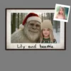 Personalized Yeti Christmas Poster Custom Photo Wall Art, Magical Keepsake