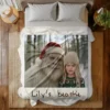 Personalized Yeti Christmas Sherpa Blanket Custom Photo, Magical Keepsake Cozy