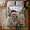 Personalized Yeti Christmas Sherpa Blanket Custom Photo, Magical Keepsake Cozy