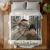 Personalized Yeti Christmas Sherpa Blanket Custom Photo, Magical Keepsake Cozy