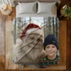 Personalized Yeti Christmas Sherpa Blanket Custom Photo, Magical Keepsake Cozy