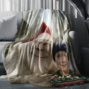 Personalized Yeti Christmas Sherpa Blanket Custom Photo, Magical Keepsake Cozy