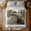 Personalized Yeti Christmas Sherpa Blanket Custom Photo, Magical Keepsake Cozy