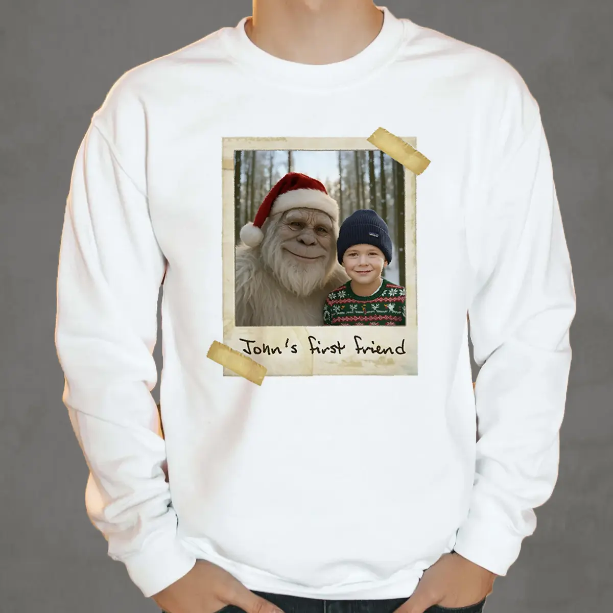 Personalized Yeti Christmas Sweatshirt | Custom Photo Pullover, Magical Keepsake 5 Personalized Yeti Christmas Sweatshirt Custom Photo Pullover, Magical Keepsake