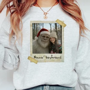 Personalized Yeti Christmas Sweatshirt Custom Photo Pullover, Magical Keepsake