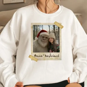 Personalized Yeti Christmas Sweatshirt Custom Photo Pullover, Magical Keepsake
