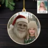 Personalized Yeti Christmas Wooden Ornament Custom Photo Gift, Magical Keepsake
