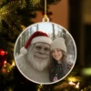 Personalized Yeti Christmas Wooden Ornament Custom Photo Gift, Magical Keepsake