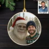 Personalized Yeti Christmas Wooden Ornament Custom Photo Gift, Magical Keepsake