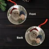 Personalized Yeti Christmas Wooden Ornament Custom Photo Gift, Magical Keepsake