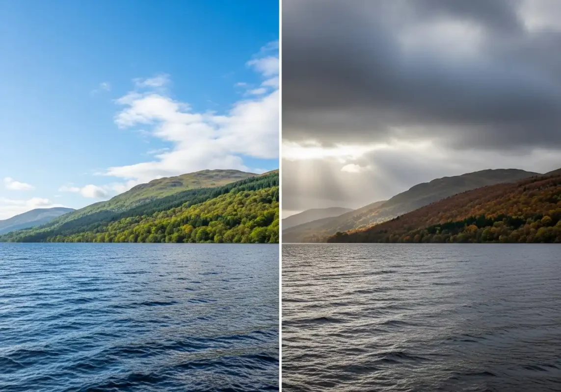 Unlocking The Loch Ness Monster Mystery: Your Ultimate Guide 14 A landscape photograph showing the seasonal contrast at Loch Ness