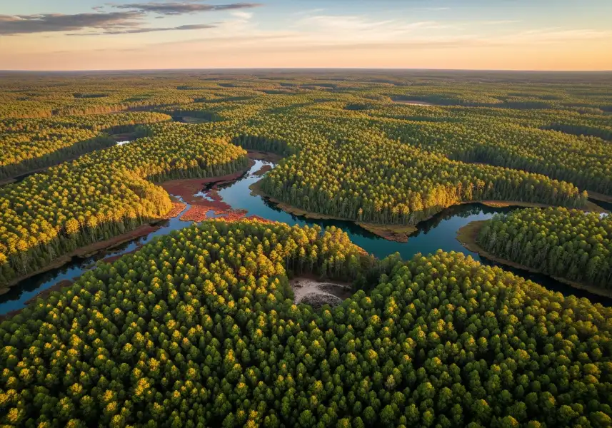 1,000 Witnesses in 1909: Was the Jersey Devil More Than Just a Myth? 9 Aerial drone shot of the New Jersey Pine Barrens