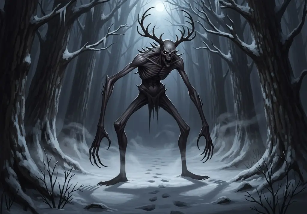 Wendigo: The Chilling Truth Behind The Legend That Haunts The North Woods 12 Character concept art Wendigo full body emaciated