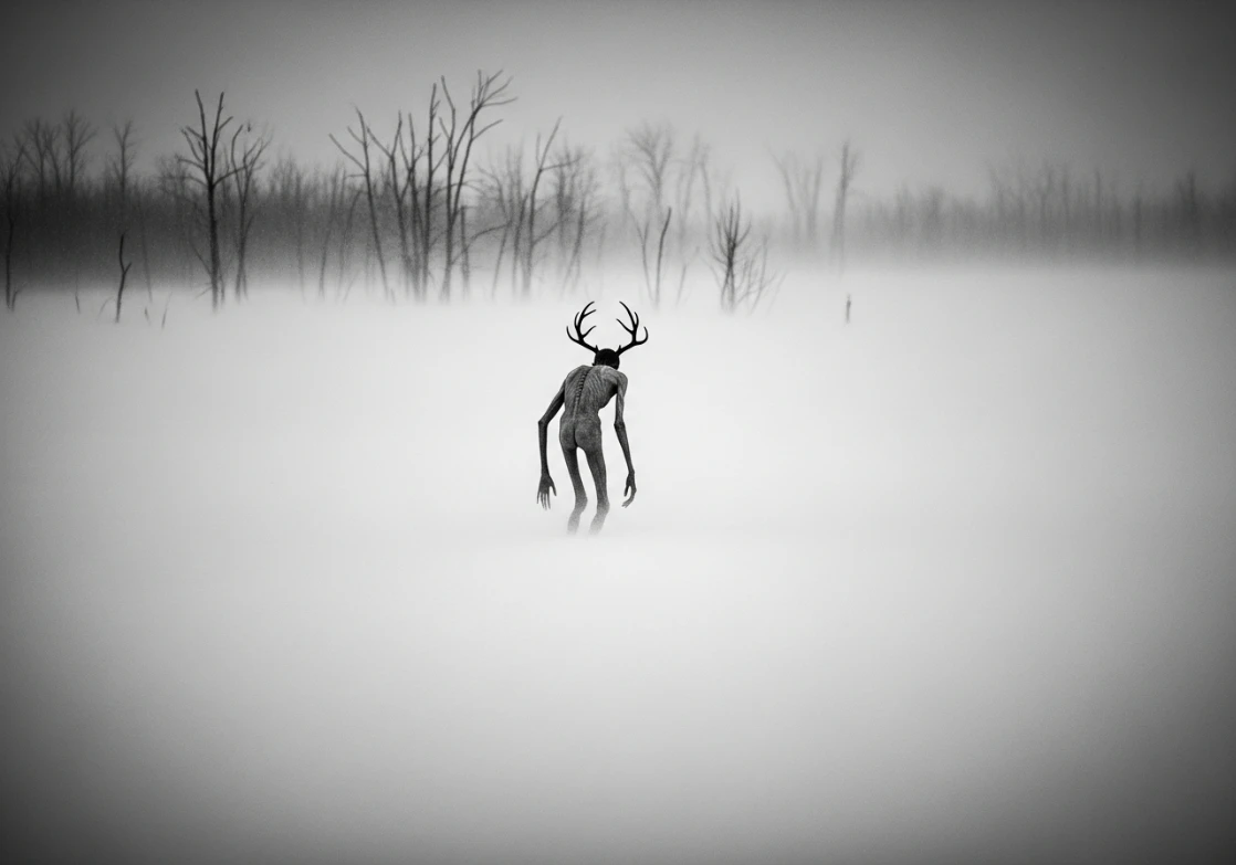 Wendigo: The Chilling Truth Behind The Legend That Haunts The North Woods 6 Fine art photography Wendigo in blizzard desolate winter