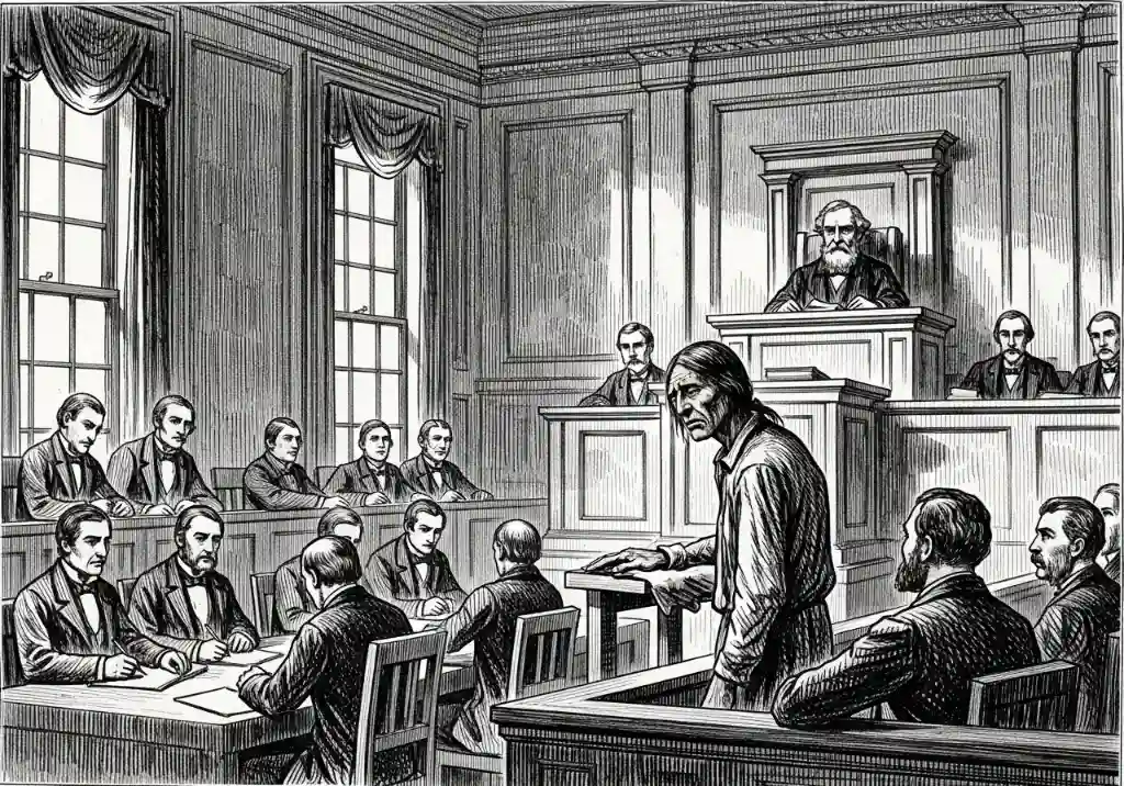 Wendigo: The Chilling Truth Behind The Legend That Haunts The North Woods 9 Historical courtroom sketch trial of Swift Runner 1879