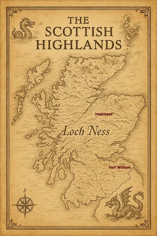 Unlocking The Loch Ness Monster Mystery: Your Ultimate Guide 3 Historical map of Scotland from the 18th or 19th century