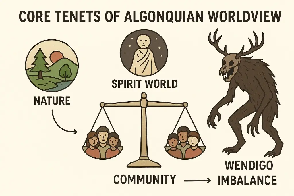 Wendigo: The Chilling Truth Behind The Legend That Haunts The North Woods 4 Infographic design Algonquian cosmology Wendigo