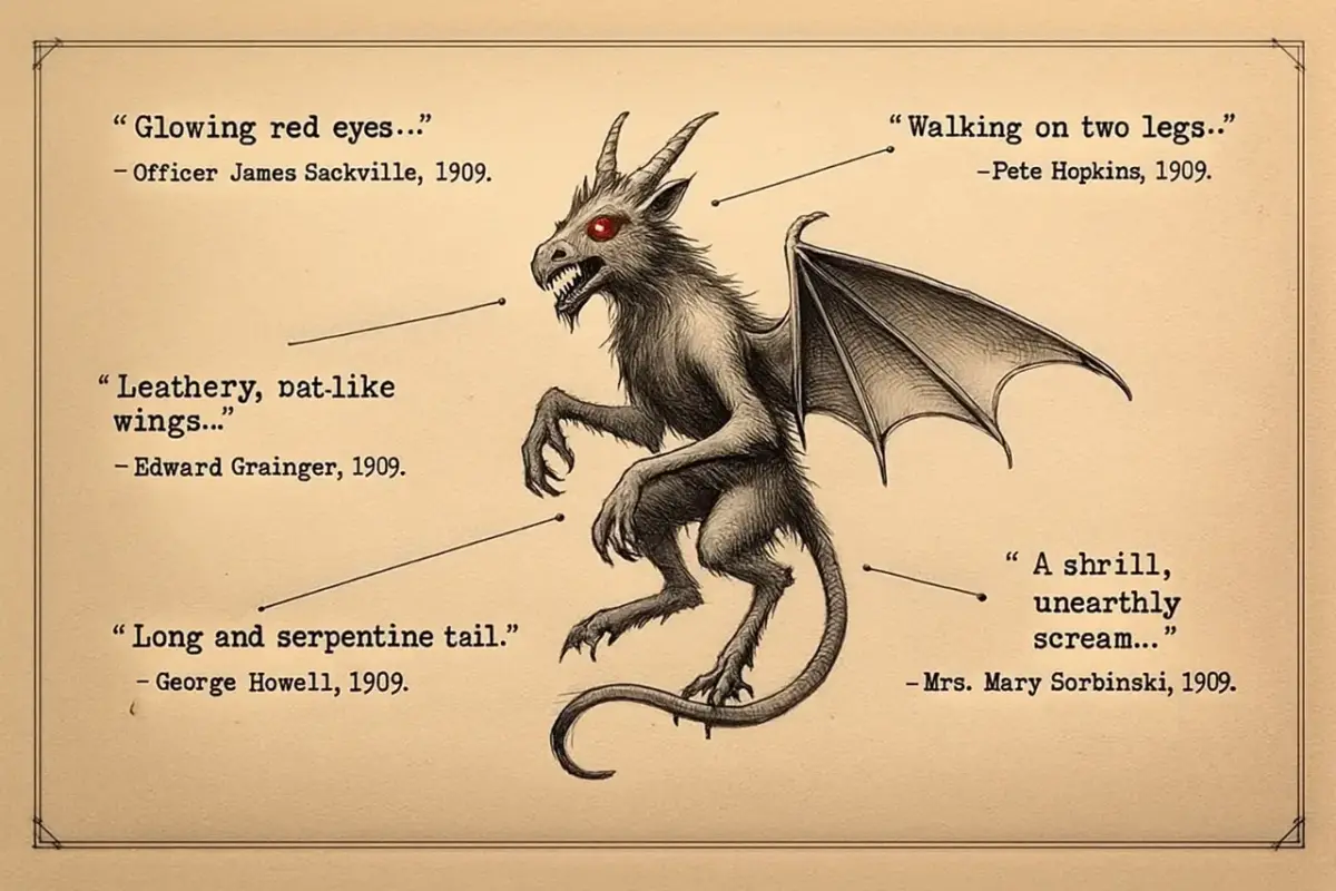1,000 Witnesses in 1909: Was the Jersey Devil More Than Just a Myth? 4 Investigator's infographic of the 1909 Jersey Devil sightings