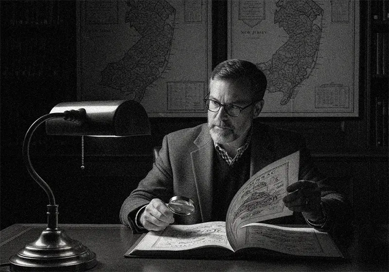 1,000 Witnesses in 1909: Was the Jersey Devil More Than Just a Myth? 6 Portrait of a historian researching colonial almanacs in a library