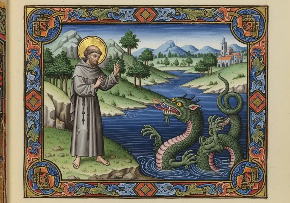 Unlocking The Loch Ness Monster Mystery: Your Ultimate Guide 4 St. Columba confronting a water beast