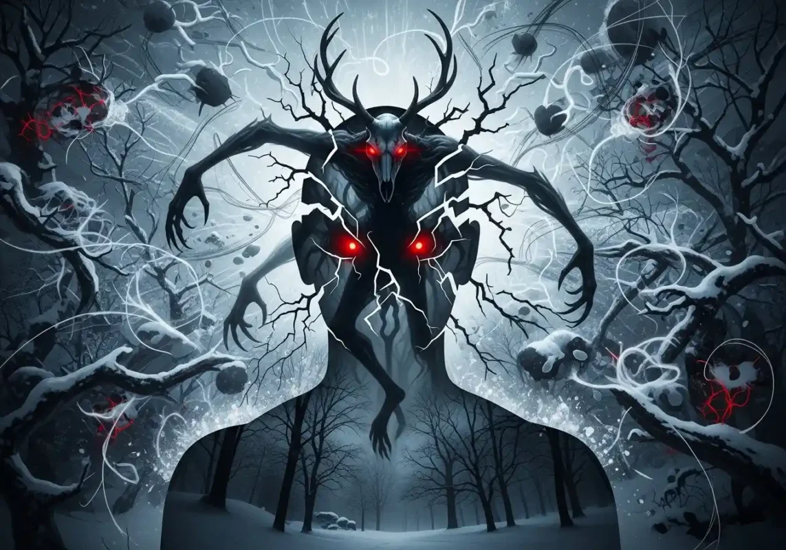 Wendigo: The Chilling Truth Behind The Legend That Haunts The North Woods 7 Surreal psychological art Wendigo psychosis inner monster 1