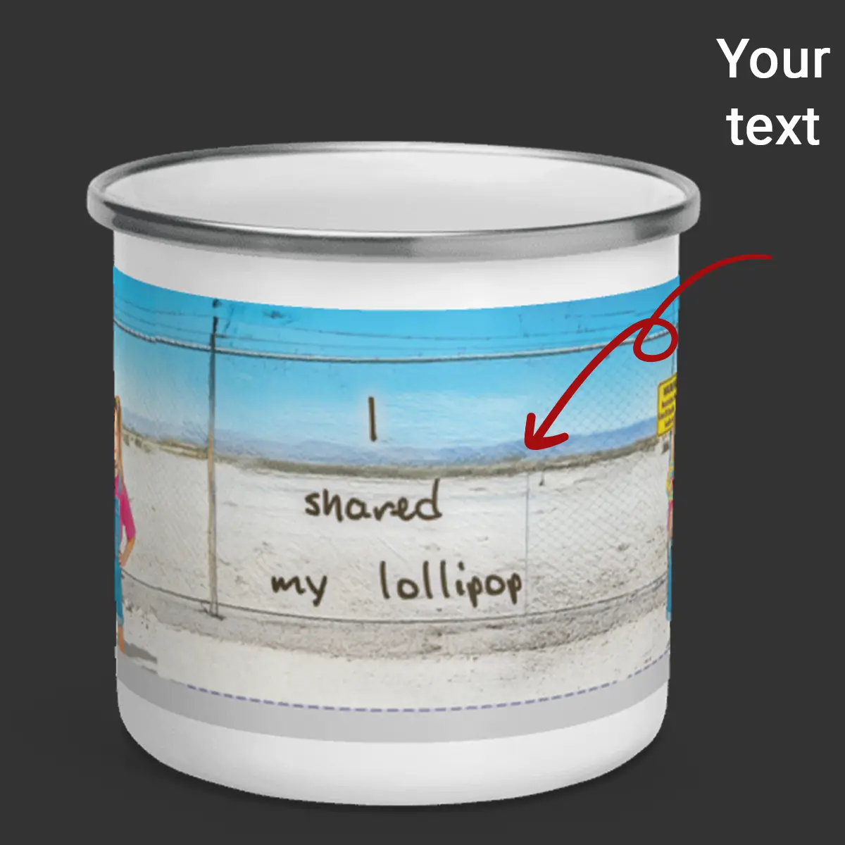 Personalized 1990s Area 51 Alien Camping Mug | Custom Face in Funny Retro Vacation Pic, 90s Kitsch Enamel Mug 9 Personalized 1990s Area 51 Alien Camping Mug Custom Face in Funny Retro Vacation Pic, 90s Kitsch Enamel Mug