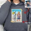 Personalized 1990s Area 51 Alien Hoodie Custom Face in Funny Retro Vacation Pic, 90s Kitsch Hooded Sweatshirt