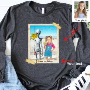 Personalized 1990s Area 51 Alien Long Sleeve Tee | Custom Face in Retro Vacation Pic, 90s Kitsch Crewneck 17 Personalized 1990s Area 51 Alien Long Sleeve Tee Custom Face in Retro Vacation Pic, 90s Kitsch Crewneck