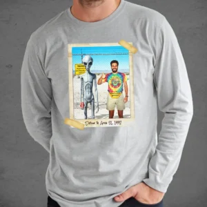 Personalized 1990s Area 51 Alien Shirt Custom Face in Funny Retro Vacation Pic, 90s Kitsch Tee