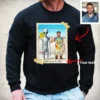 Personalized 1990s Area 51 Alien Sweatshirt Custom Face in Retro Funny Vacation Pic, 90s Kitsch Pullove