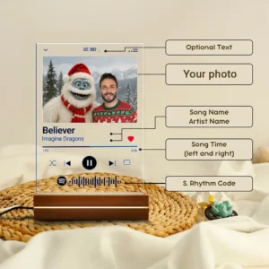 Personalized Christmas Yeti Spotify Plaque LED Light | Classic 1964 Stop-Motion Movie Custom Gift 31 Personalized Christmas Yeti Spotify Plaque LED Light Classic 1964 Stop-Motion Movie Custom Gift
