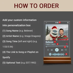 Personalized Christmas Yeti Spotify Plaque LED Light | Classic 1964 Stop-Motion Movie Custom Gift 32 Personalized Christmas Yeti Spotify Plaque LED Light Classic 1964 Stop-Motion Movie Custom Gift