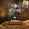 Personalized Yeti Christmas Spotify Plaque LED Light Custom Photo Lamp, Magical Keepsake