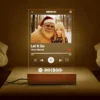 Personalized Yeti Christmas Spotify Plaque LED Light Custom Photo Lamp, Magical Keepsake
