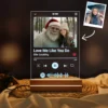 Personalized Yeti Christmas Spotify Plaque LED Light Custom Photo Lamp, Magical Keepsake