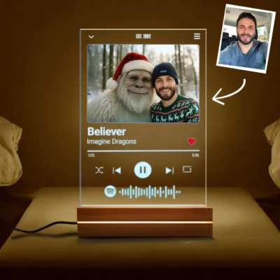 25+ Best Yeti Christmas Gifts for Believers (The Ultimate Guide) 22 Personalized Yeti Christmas Spotify Plaque LED Light Custom Photo Lamp, Magical Keepsake