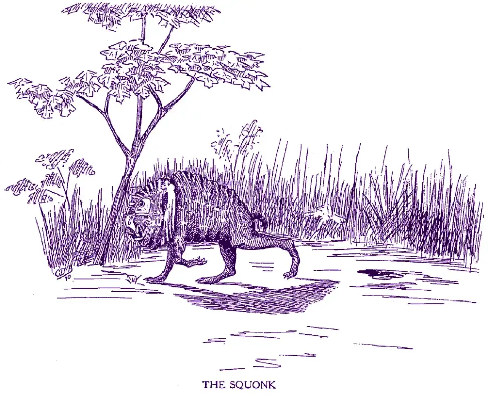 The original black and white sketch of the Squonk from William T. Cox’s 1910