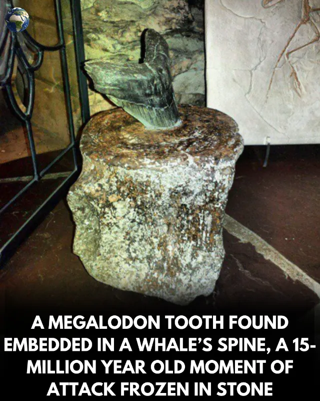 7 Reasons Why The Megalodon Was The Ultimate Apex Predator 9 Whale vertebrae with megalodon bite marks fossil